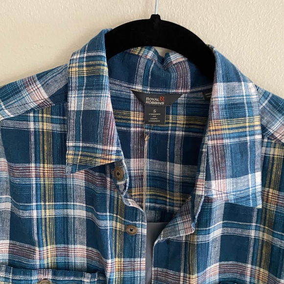 Royal Robbins plaid button up hemp shirt - Picture 4 of 7